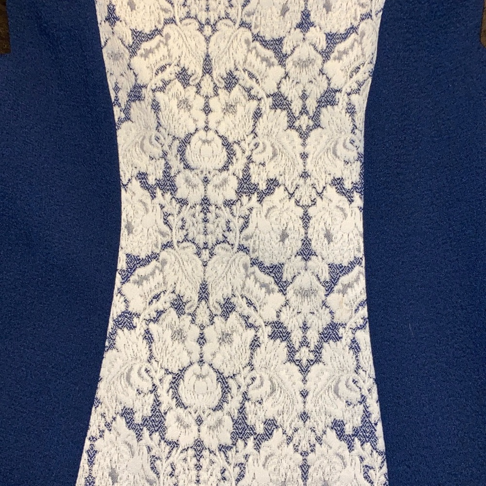 Navy & Lace Dress by Black Halo - Picture 9 of 11